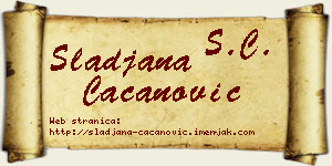 Slađana Cacanović vizit kartica